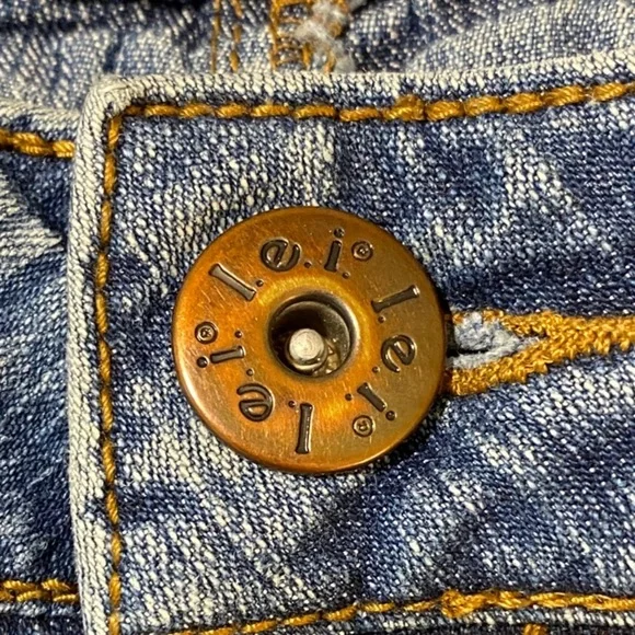 L.e.i. Ashley Ultra Lowrise Women's Light Blue Denim Jeans Size Junior 9 - Picture 6 of 16